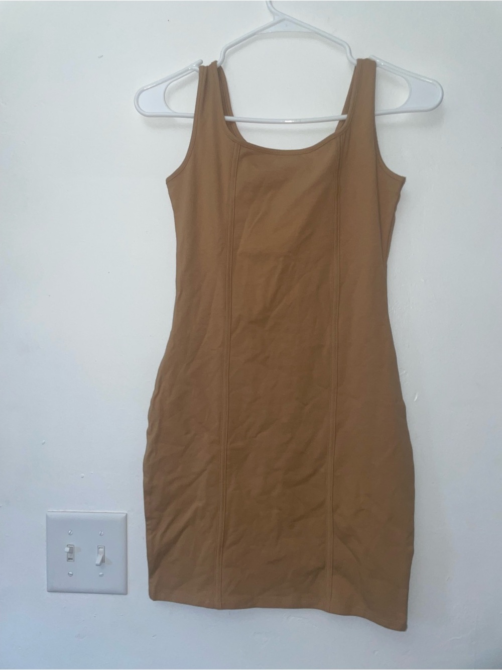 Wild Fable Brown/Tan Sleeveless Fitted Midi Dress Size Small